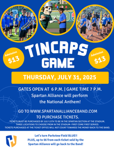 July 31, 2025 TinCaps Game Ticket